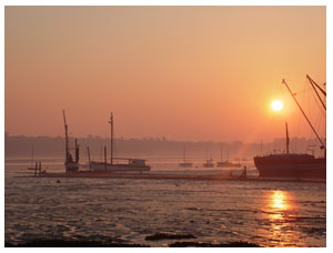 Pin Mill Hard at Sunset